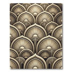 Art Deco Sunburst Arches Gold Rug