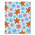 Gingerbread Snowflakes Starry Winter Scene Rug
