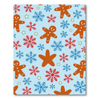 Gingerbread Snowflakes Starry Winter Scene Rug