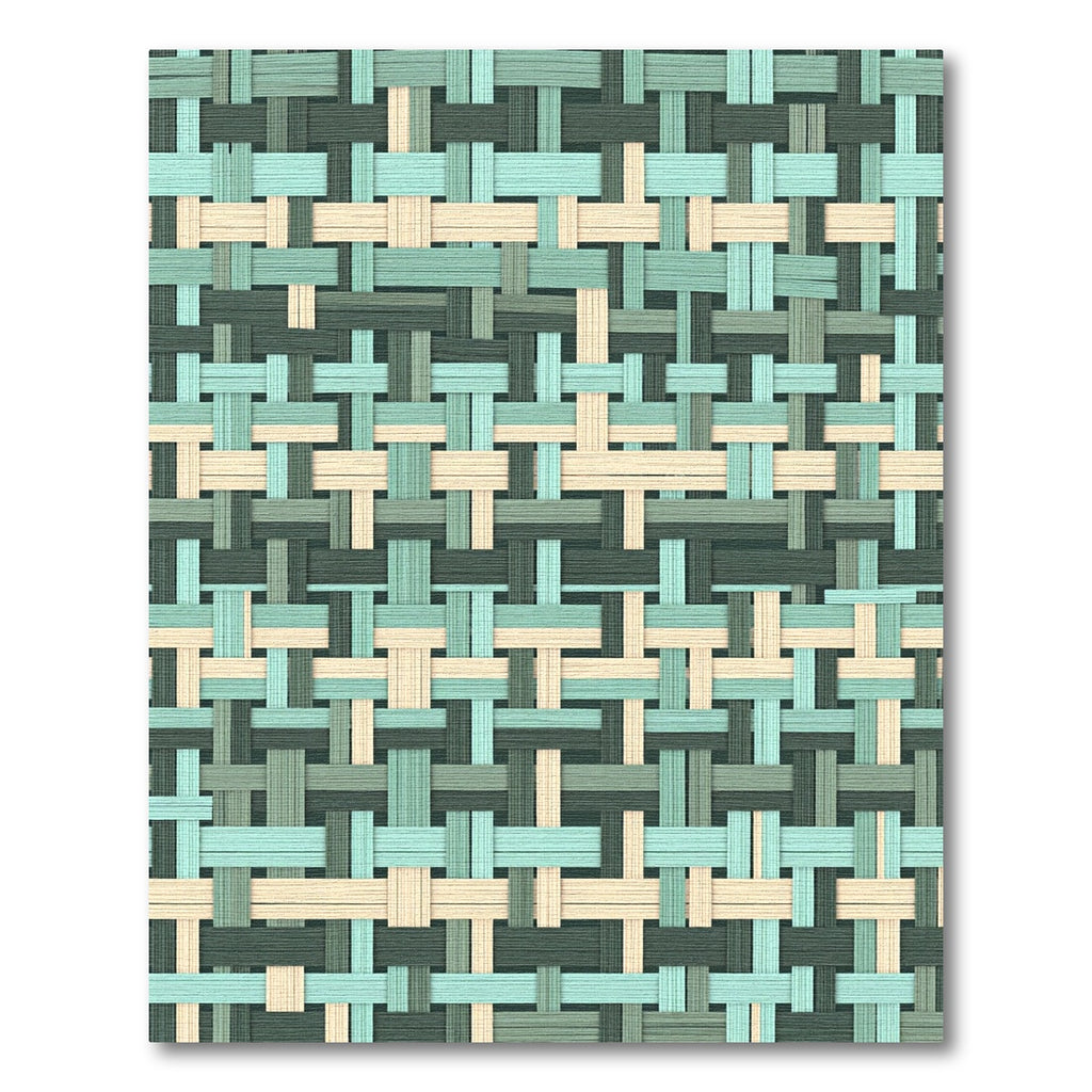 Sage and Cream Woven Geometric Lattice Rug