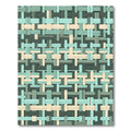 Sage and Cream Woven Geometric Lattice Rug