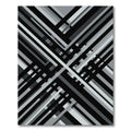 Monochrome Geometric Abstract Intersecting Line Art Rug