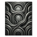 Monochromatic Fluid Arch Weave Rug