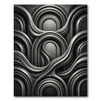 Monochromatic Fluid Arch Weave Rug