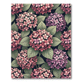 Pink Purple Hydrangea Floral Garden Rug