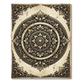 Antique Cream Ornate Gold Regal Medallion Rug