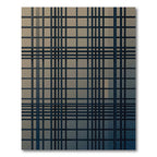 Modern Charcoal Grid Geometric Graphic Rug