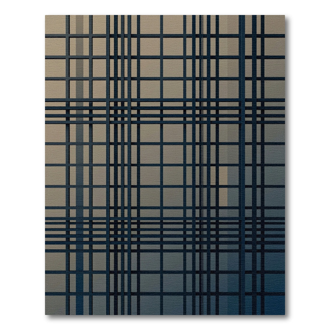 Modern Charcoal Grid Geometric Graphic Rug
