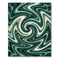 Deep Teal Swirl Marble Accents Rug
