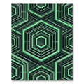 Geometric Neon Hexagon Abstract Rug