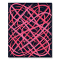 Scribbled Pink Abstract Wave Rug