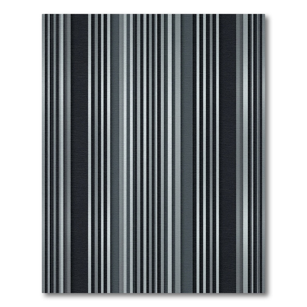 Modern Charcoal Gray Stripe Rug