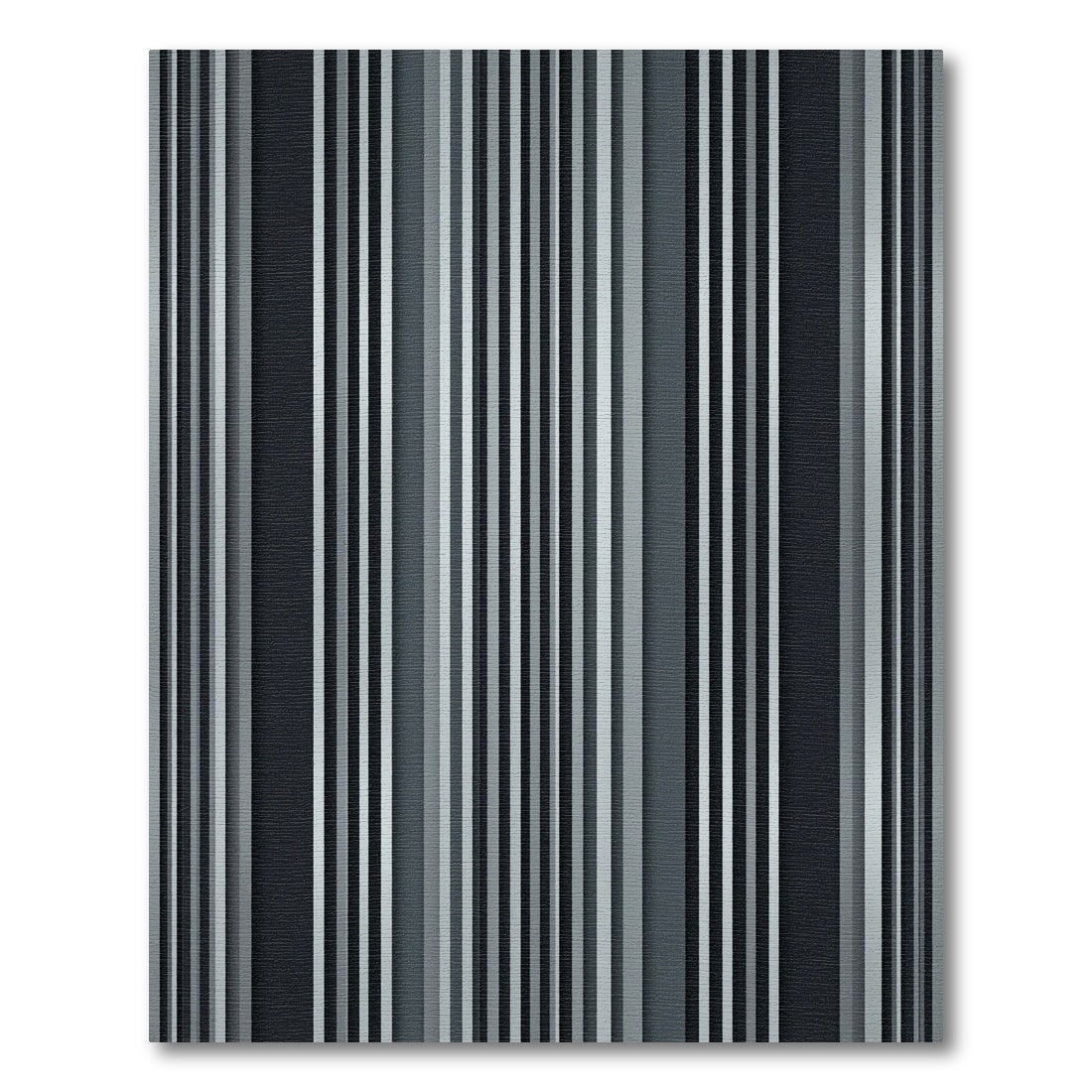 Modern Charcoal Gray Stripe Rug