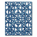 Deep Blue Intersecting Lines Rug