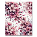Pink Cherry Blossom Watercolor Splash Rug