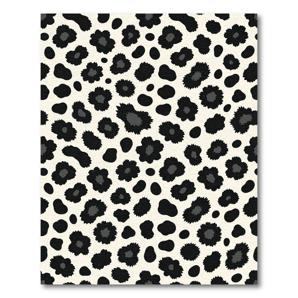 Bold Black Spots Cream Background Rug