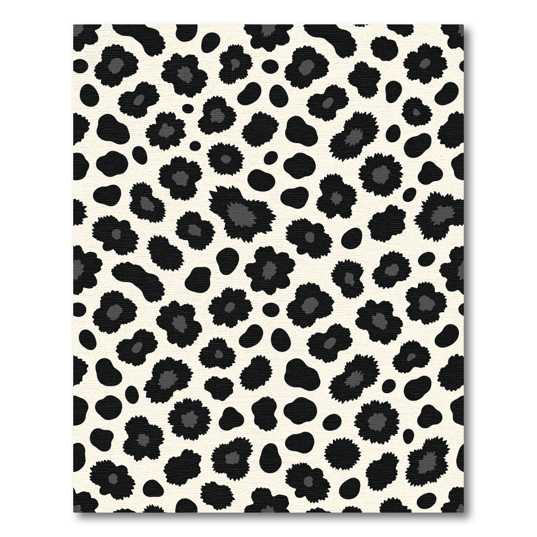 Bold Black Spots Cream Background Rug