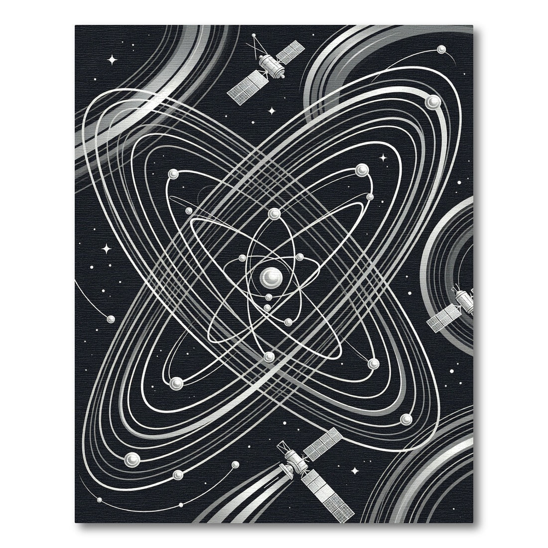 Cosmic Orbiting Satellites Galactic Rings Rug