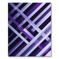 Geometric Violet Intersecting Linear Layers Rug