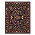 Ornate Dark Floral Mandala Floret Rug