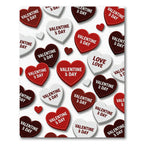 Floating Hearts Valentines Day Accent Rug