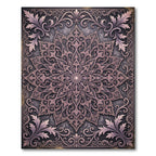 Dusty Rose Ornate Filigree Mandala Rug