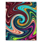 Vibrant Multicolored Abstract Swirl Rug