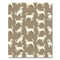 Cream Labrador Retriever Repeating Animal Motif Rug