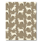 Cream Labrador Retriever Repeating Animal Motif Rug
