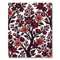Dark Crimson Cherry Blossom Floral Rug