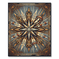 Celestial Golden Mushroom Starburst Ornament Rug