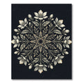 Elegant Ivory Floral Mandala Rug