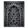 Elegant Silver Clover Arch Frame Rug
