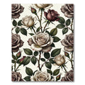 Vintage Sepia Tone Rose Garden Rug