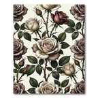 Vintage Sepia Tone Rose Garden Rug