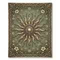 Golden Sun Floral Garden Frame Rug