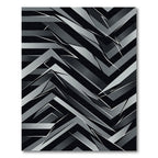 Abstract Gray Geometric Angular Rug