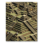Ancient City Isometric Geometric Reptile Rug