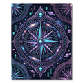 Cosmic Alien Galaxy Compass Celestial Art Rug