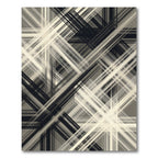 Monochrome Abstract Intersecting Lines Rug