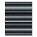 Contemporary Monochrome Horizontal Striped Area Rug