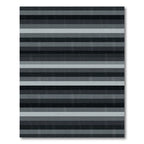 Contemporary Monochrome Horizontal Striped Area Rug