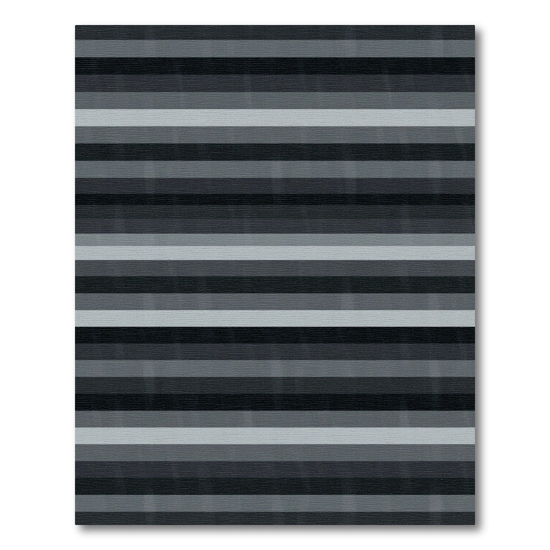 Contemporary Monochrome Horizontal Striped Area Rug