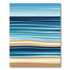 Abstract Coastal Horizon Beach Stripes Rug