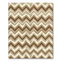 Neutral Chevron Earthy Layered Zigzag Rug