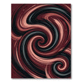 Dark Crimson Black Swirling Abstract Wave Rug