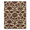 Crimson Floral Vine Garden Rug