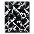 Monochrome Angular Geometric Abstract Rug