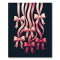 Elegant Pink Ribbons with Bows Rug