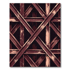 Deep Redwood Textured I-Beam Overlap Rug